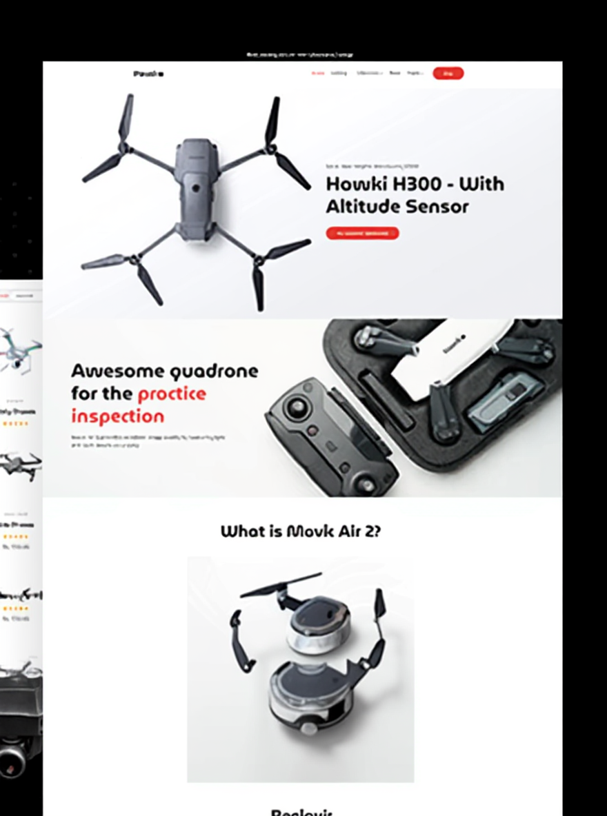 Hawki – Drone Shopify Theme | Single Product eCommerce Store Design